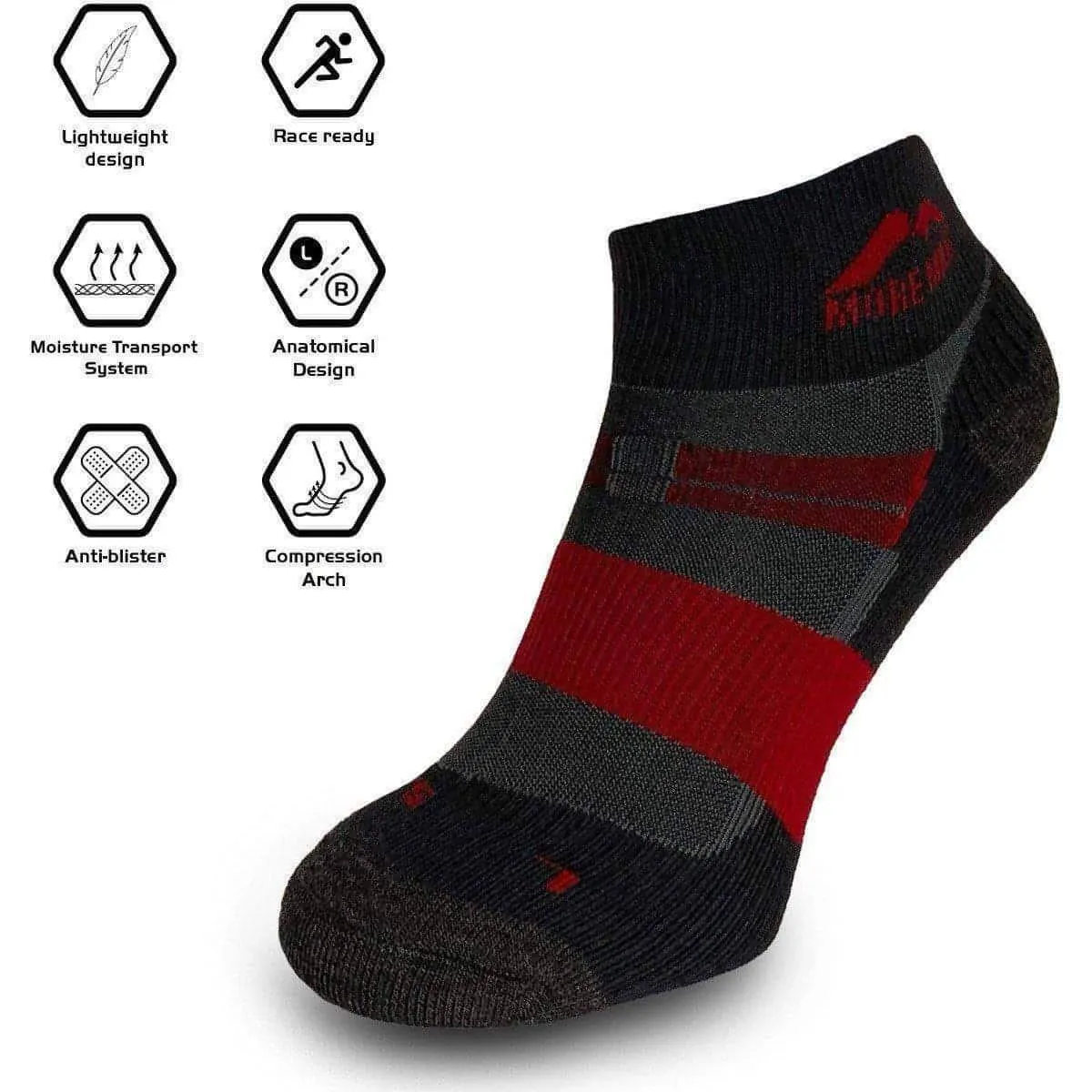 More Mile Endurance 5 Pack Womens Running Socks