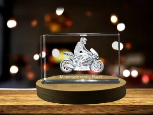 Motorcycle Racing Player 3D Engraved Crystal 3D Engraved Crystal Keepsake/Gift/Decor/Collectible/Souvenir