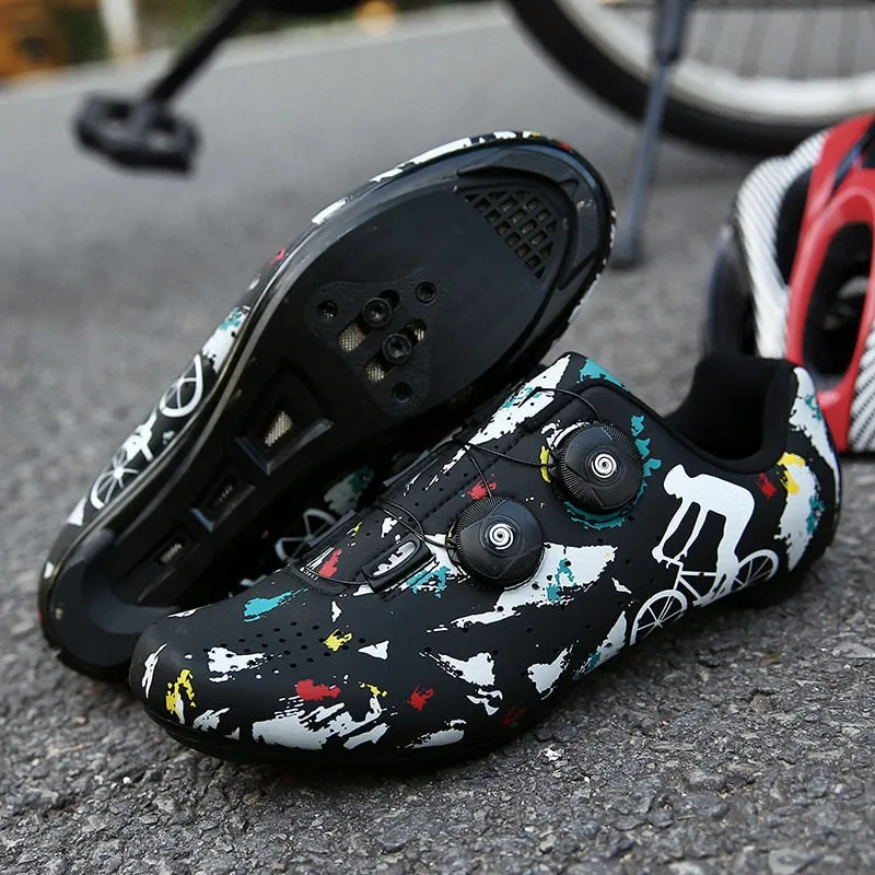 MTB Cycling Shoes Men Women Outdoor Sports Self-locking Road Bike Racing Bicycle Sneakers Shoe Flat Cleat Mountain SPD