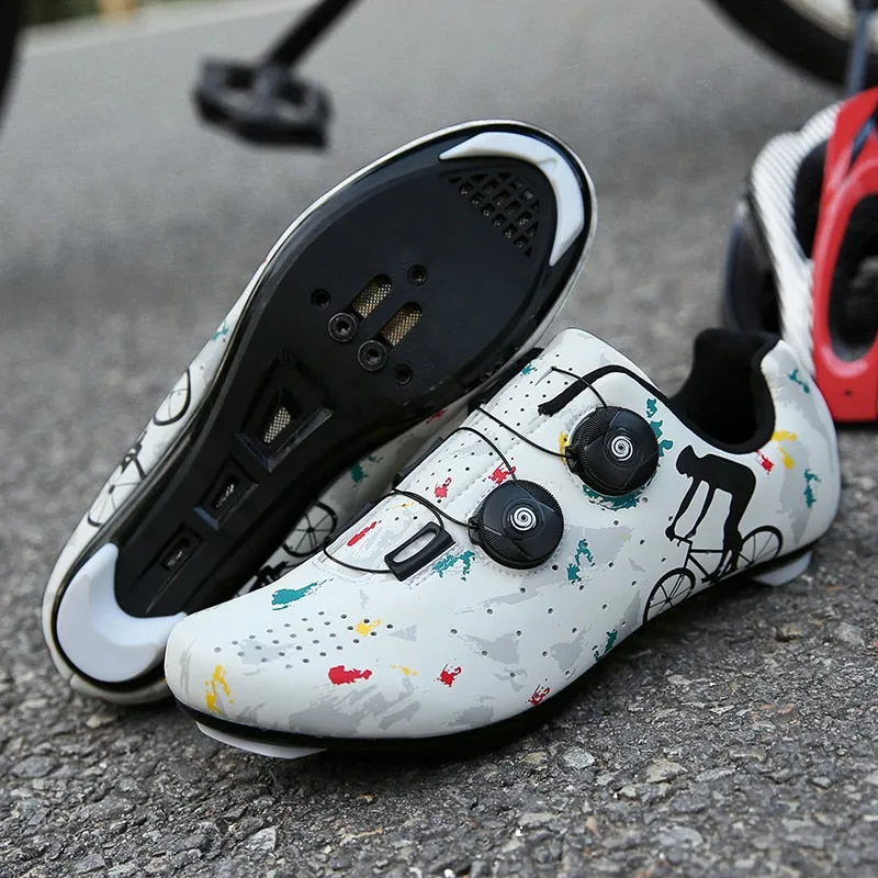 MTB Cycling Shoes Men Women Outdoor Sports Self-locking Road Bike Racing Bicycle Sneakers Shoe Flat Cleat Mountain SPD