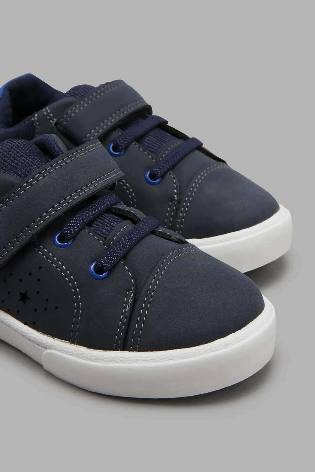 Navy Velcro Strap Sneaker