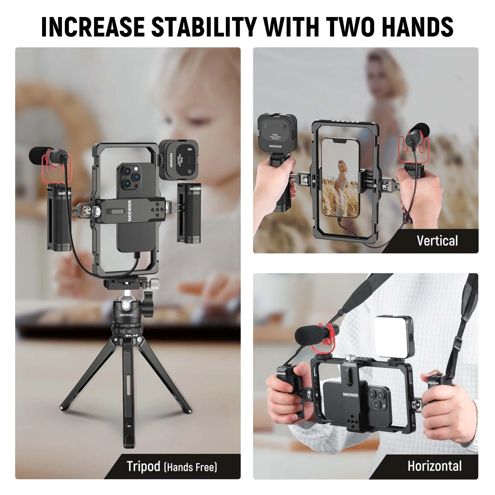 NEEWER PA009S Universal Phone Cage Video Rig