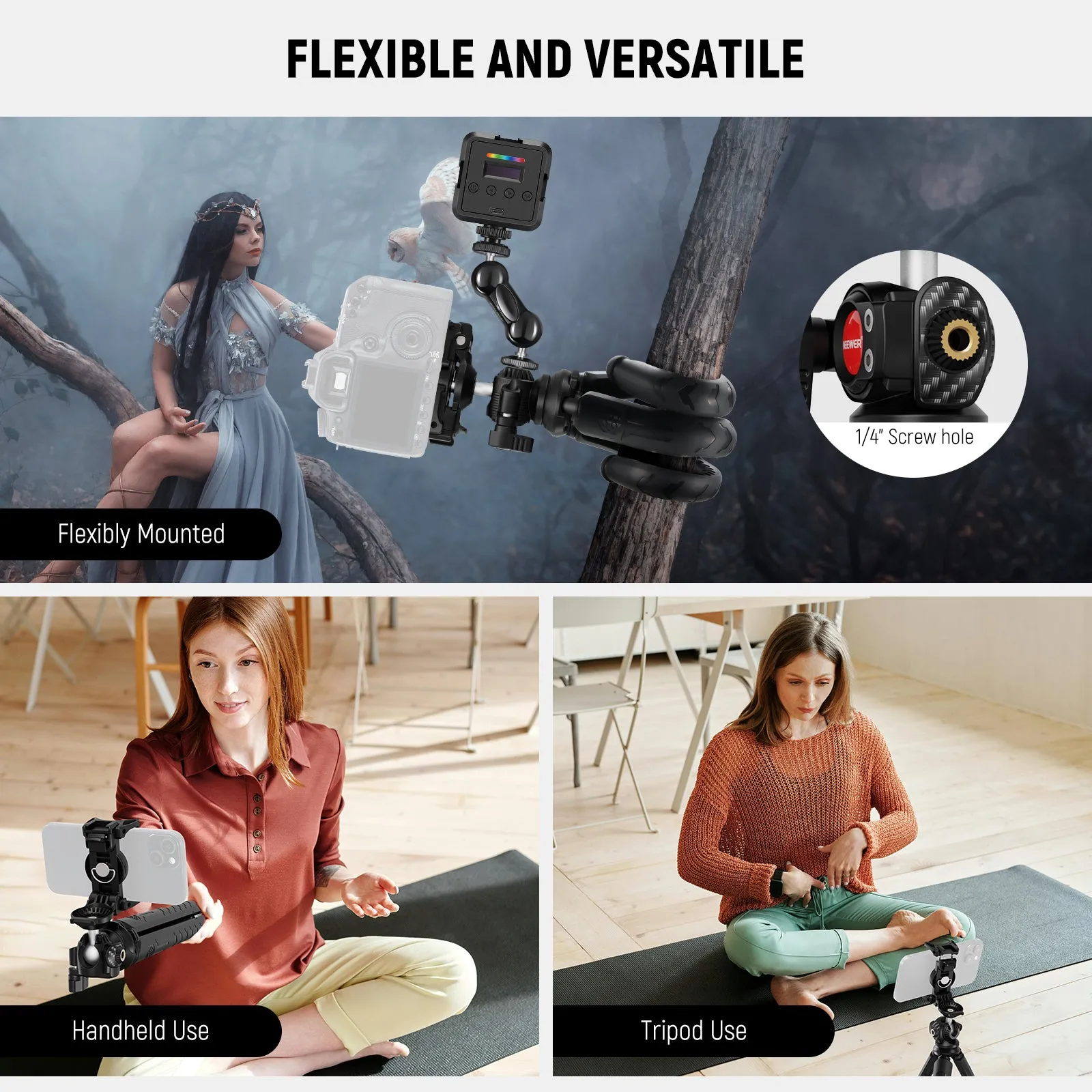 NEEWER TP35 Flexible Mini Tripod with Remote