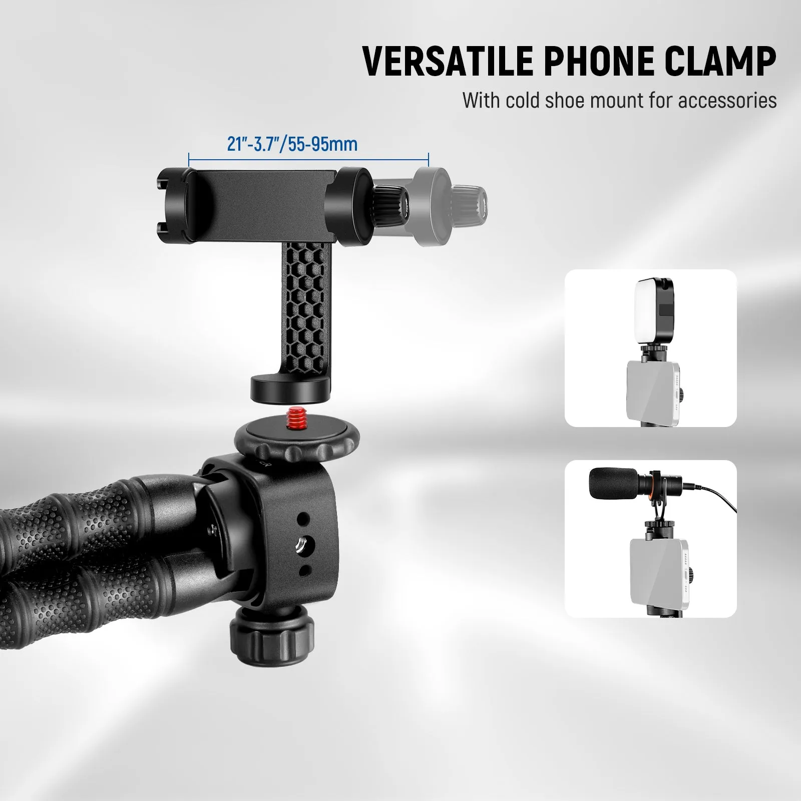 NEEWER TP91 Flexible Tripod Vlog Kit with CM14 PRO Mic & PL81 LED Light