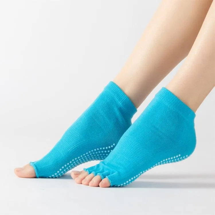 Non-Slip Five-Finger Dance Socks - 3 Pairs Open-Toe Yoga Socks for Indoor Sports