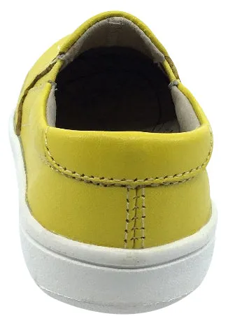 Old Soles Girl's & Boy's 6010 Dressy Hoff Yellow Leather Slip On Sneaker Shoe