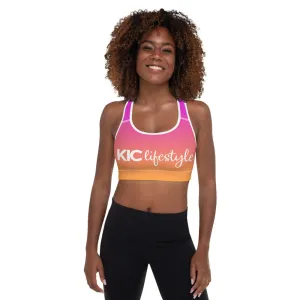 Ombre Sports Bra in Pink and Yellow