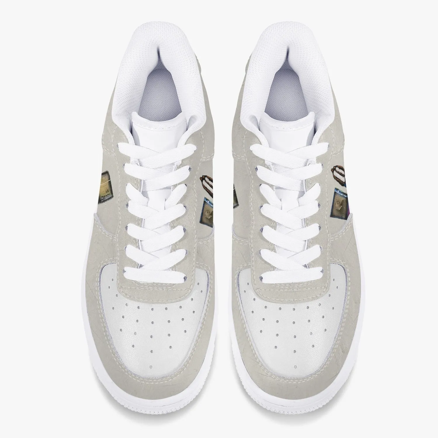 Open arms Low-Top Leather Sports Sneakers