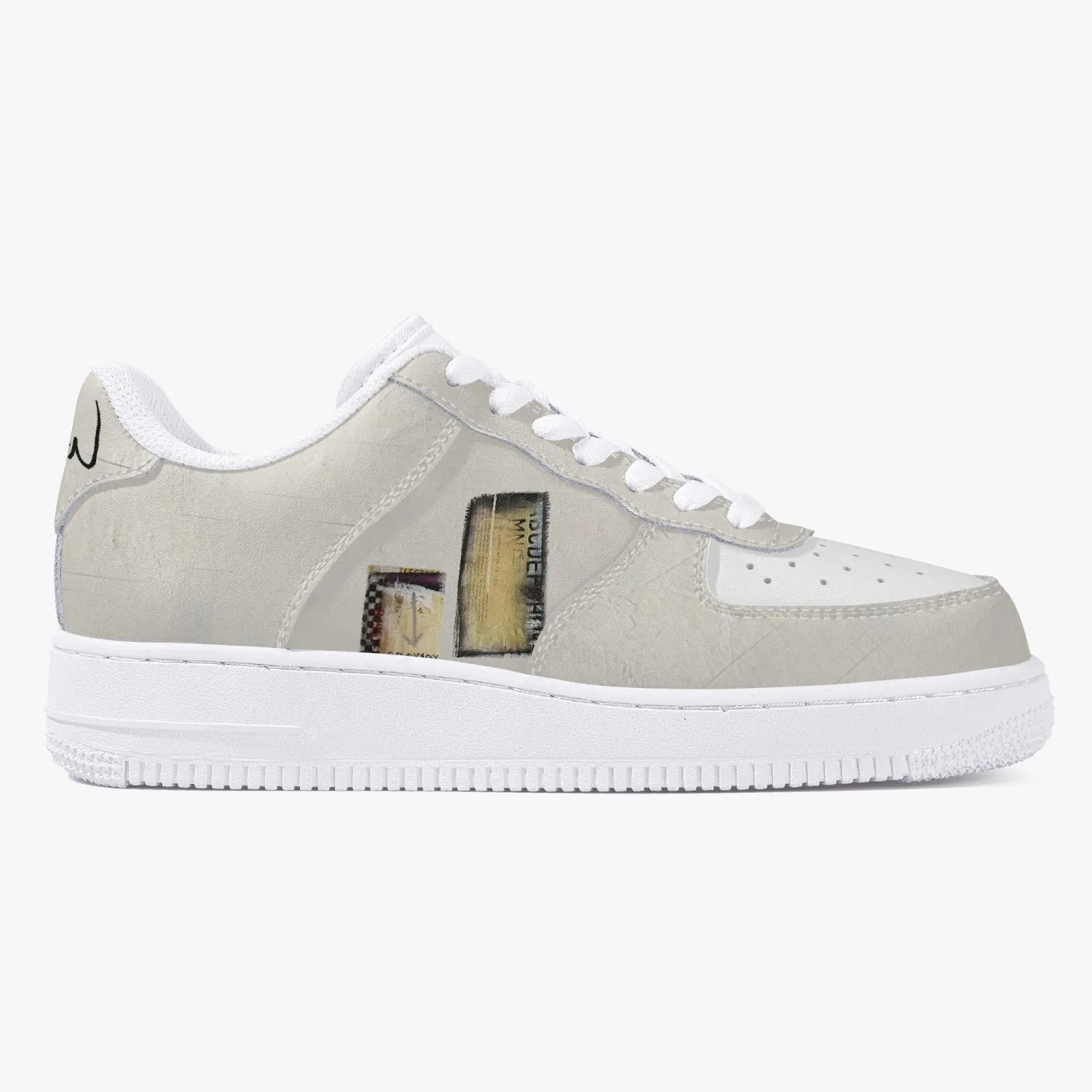 Open arms Low-Top Leather Sports Sneakers