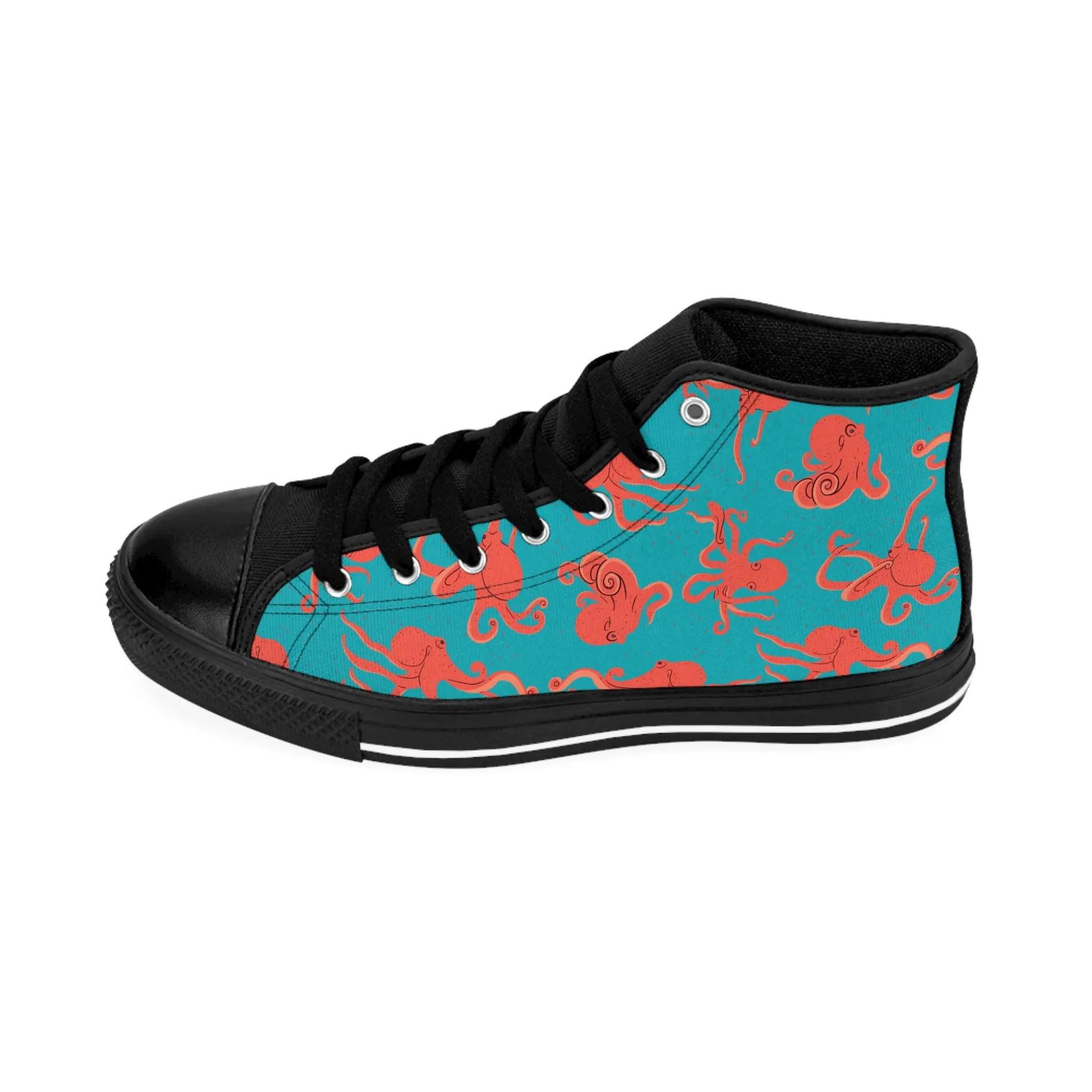 Orange Octopus Women's Classic Sneakers