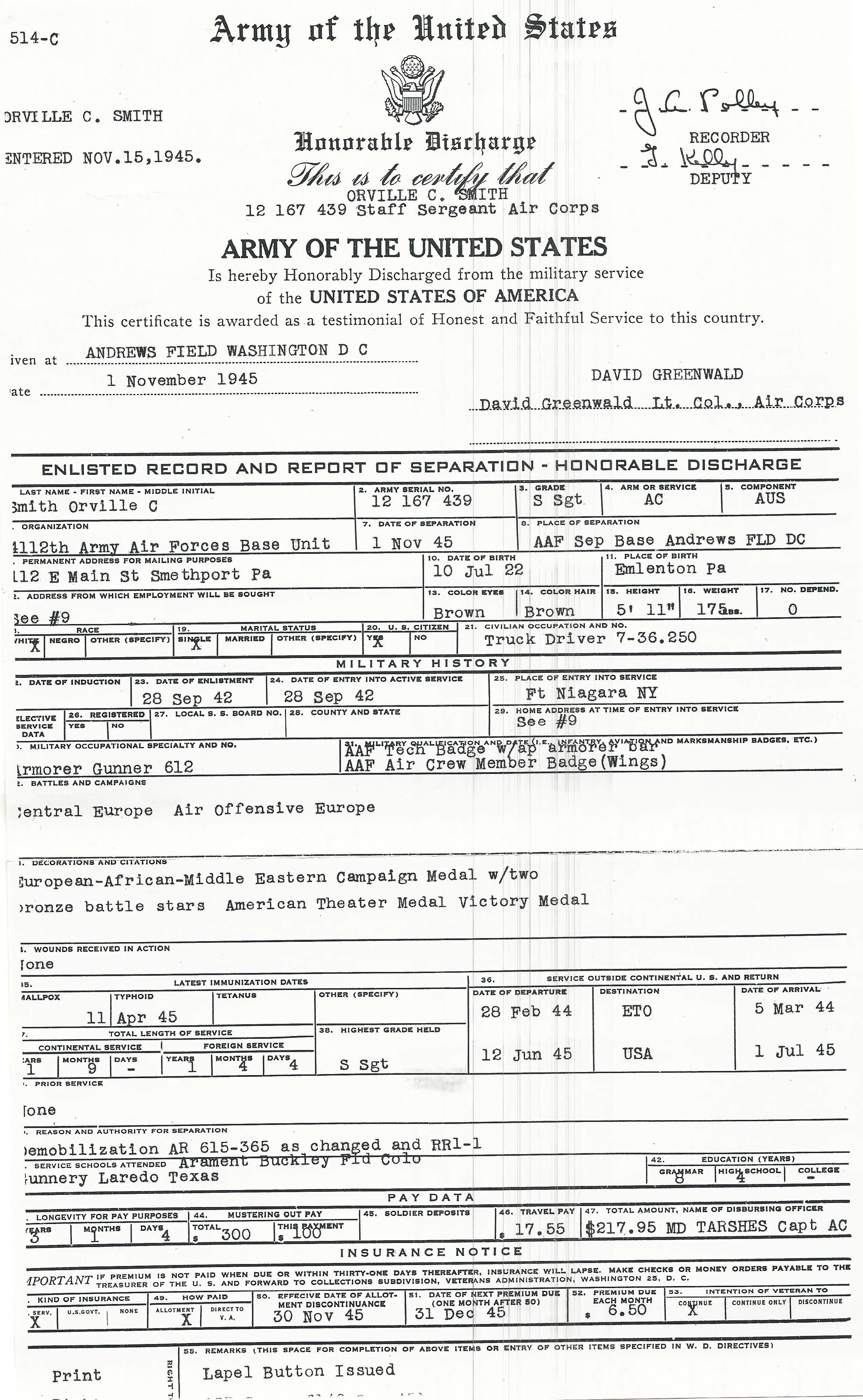 Original U.S. WWII Stalag 17B POW Airman Survivor with Dedicated Kriegie Memories Book with Paperwork Grouping