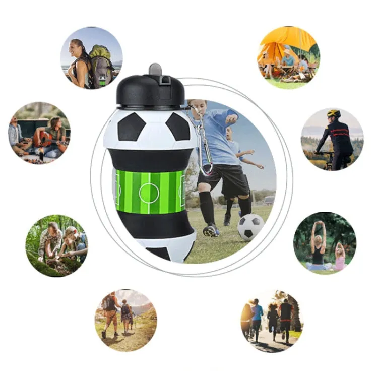 Outdoor Sports Anti-fall Water Bottle Portable Leak-proof Silicone Folding Cup, Shape: Golf(550ml)