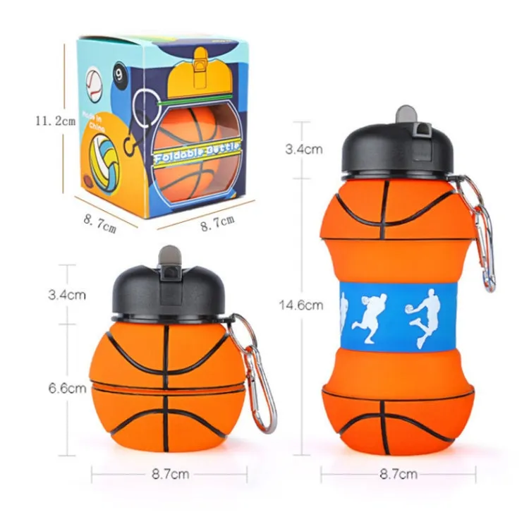 Outdoor Sports Anti-fall Water Bottle Portable Leak-proof Silicone Folding Cup, Shape: Golf(550ml)