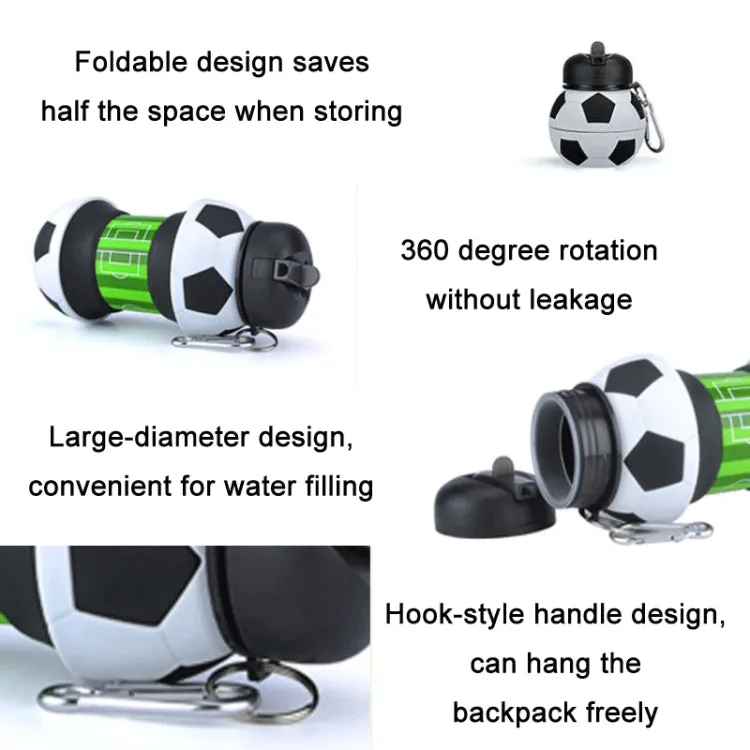 Outdoor Sports Anti-fall Water Bottle Portable Leak-proof Silicone Folding Cup, Shape: Golf(550ml)