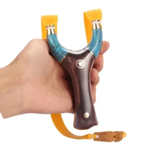 Outdoor Sports Brass Stitching Purple Sandalwood Turquoise Recurve Flying Tiger Slingshot