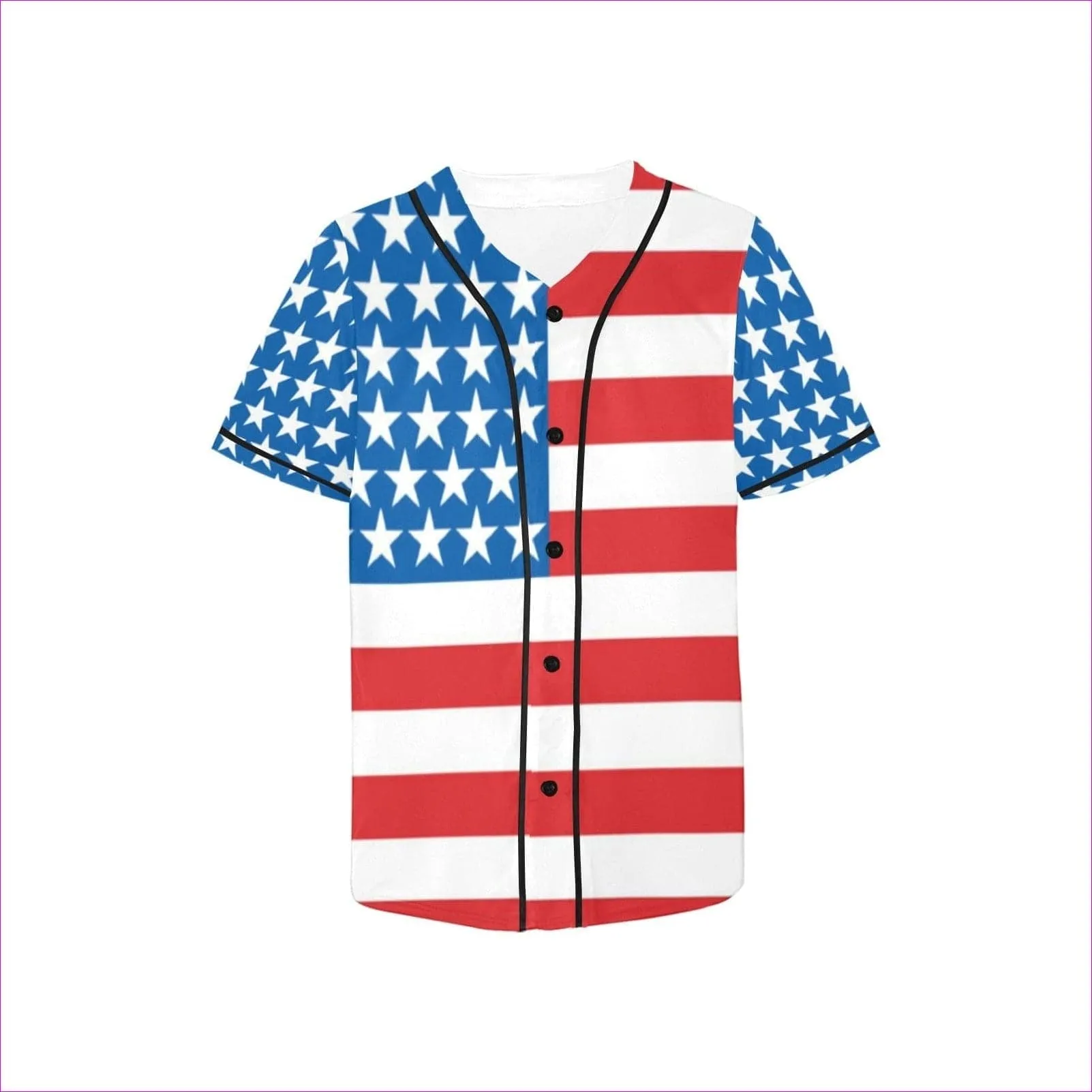 Patriotic Kids All Over Print Baseball Jersey