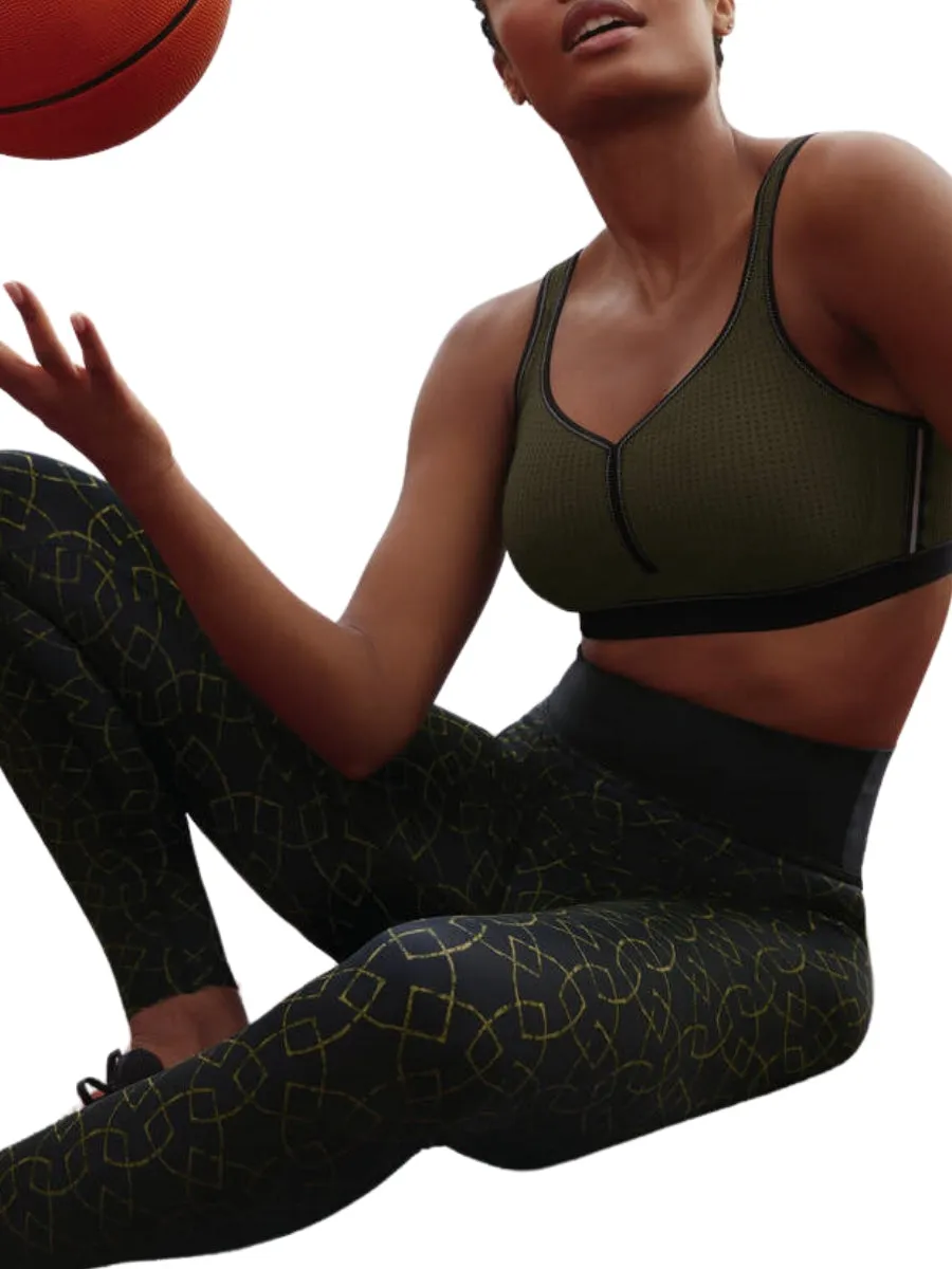 Performance Sports Bra - Dark Olive/Black