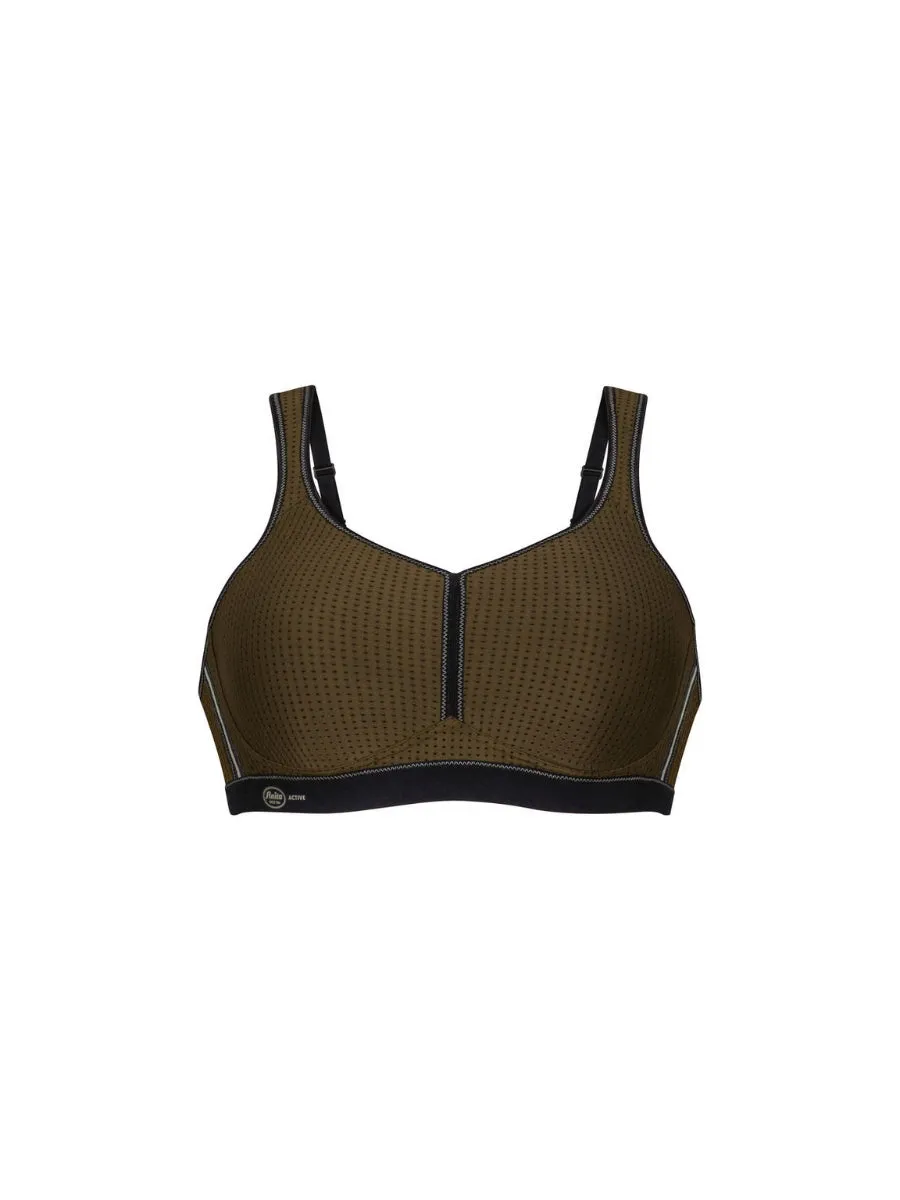 Performance Sports Bra - Dark Olive/Black