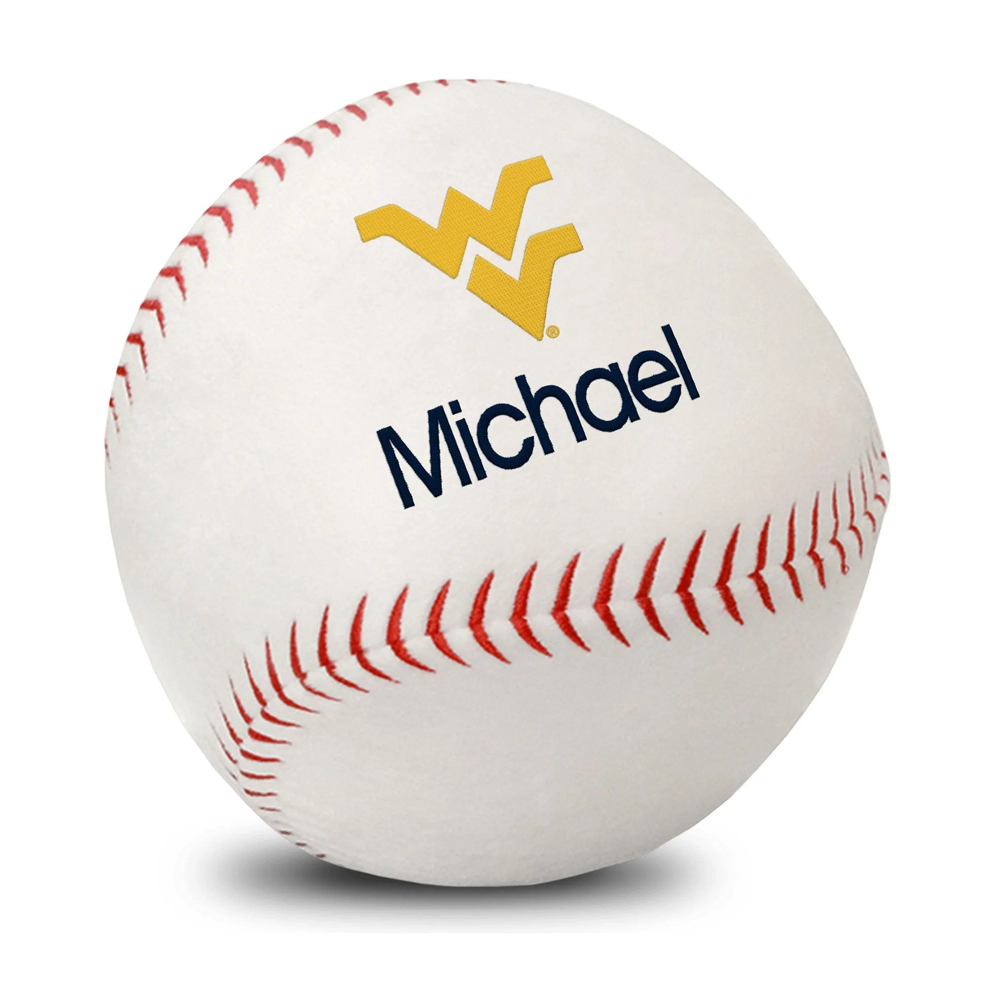 Personalized West Virginia Mountaineers Plush Baseball