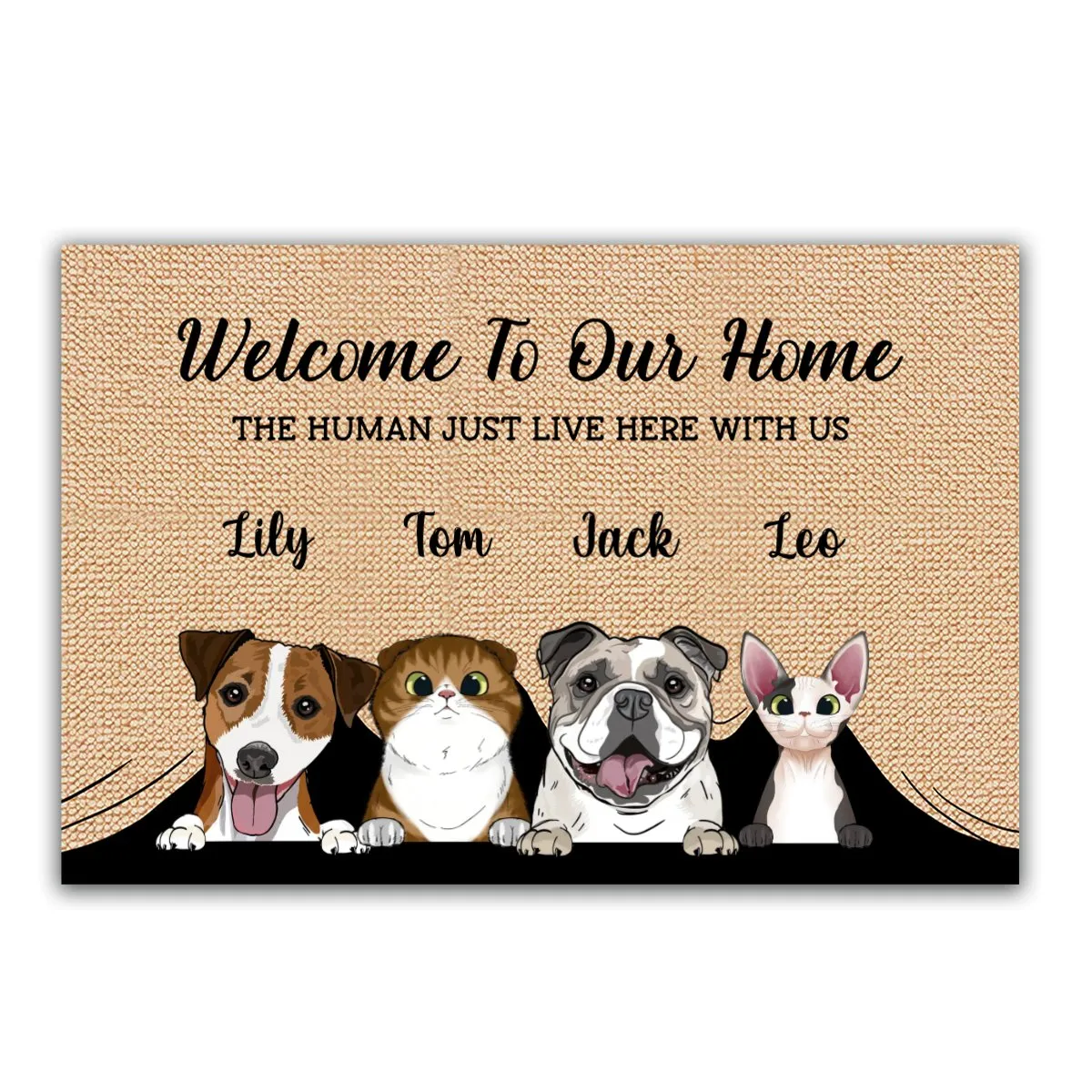 Pet Lover - Welcome To The Pet Home - Personalized Doormat