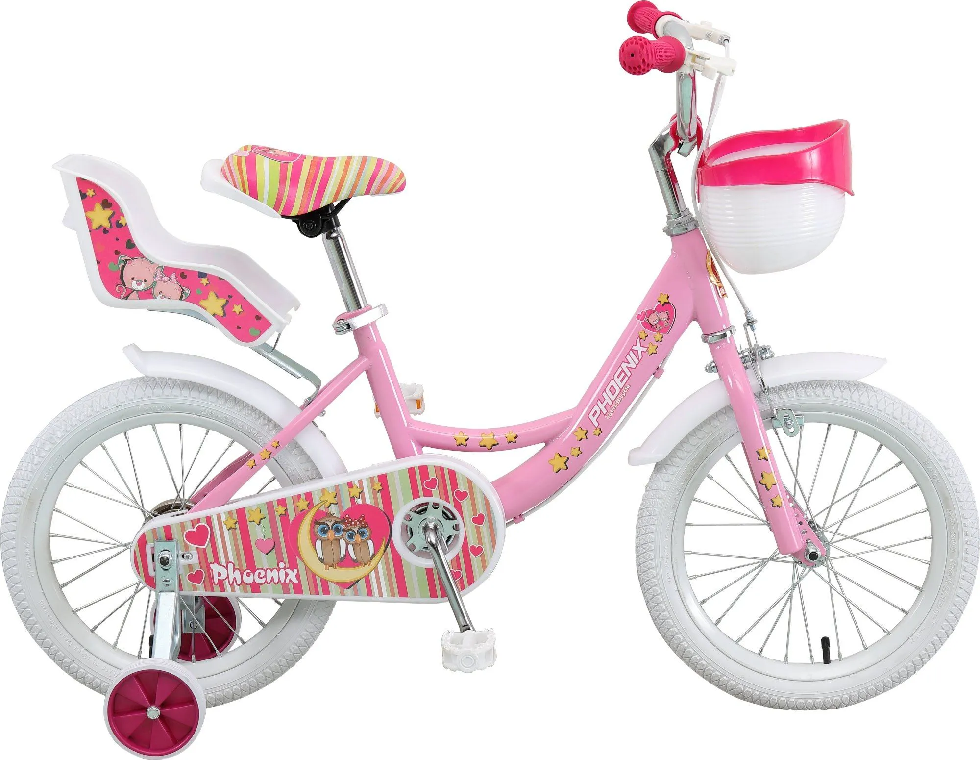 Phoenix - Girls Bike with Side Wheels (16")