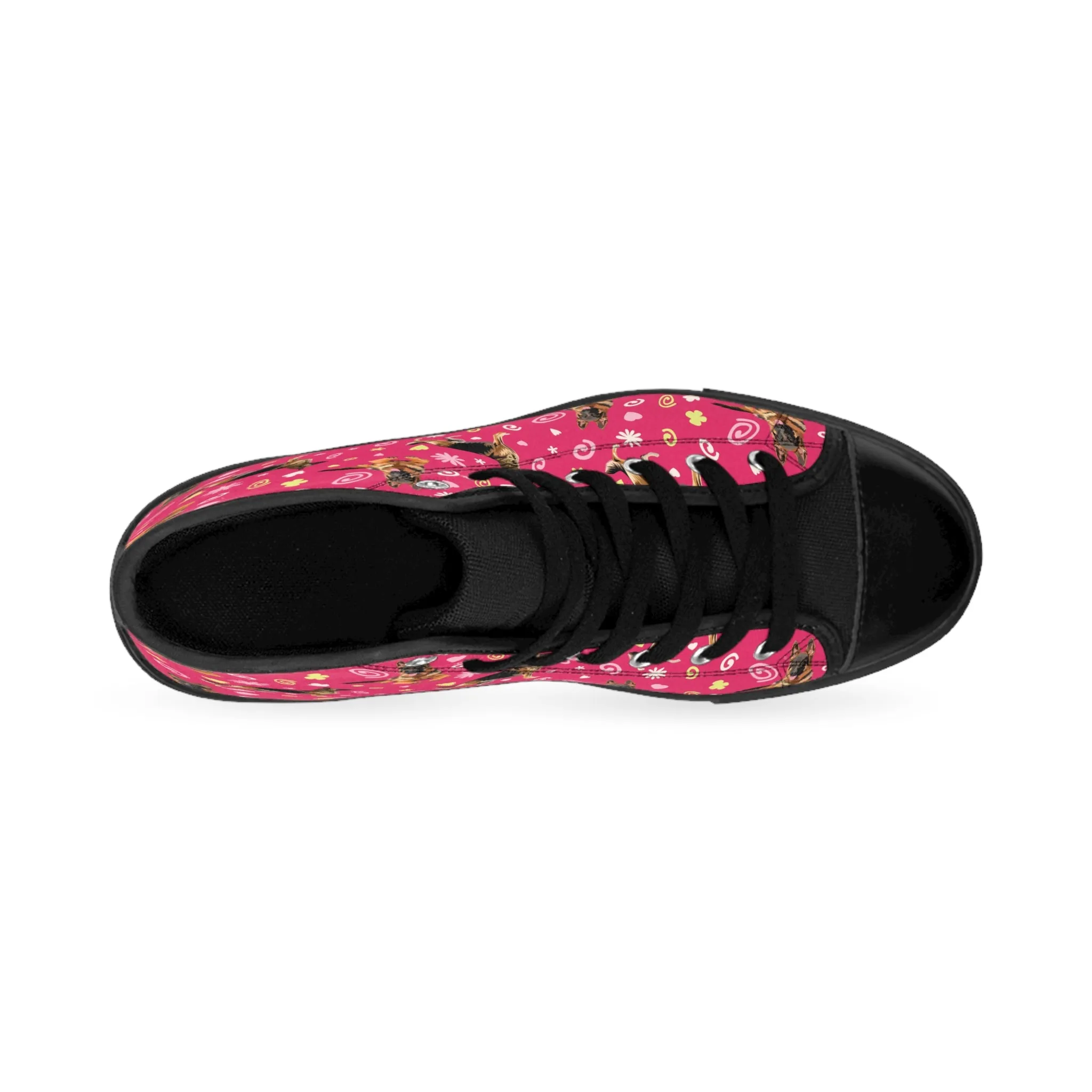 Pink German Sheperd Women's Classic Sneakers