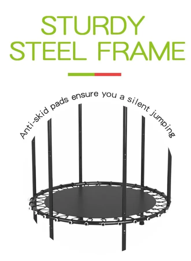 Premium Indoor/outdoor Trampoline - Rustproof Frame, Durable Black Mat, Perfect for Active Kids