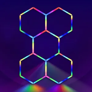 RGB Hexagrid LED Hexagon Ultrabright LED Multicolour Hex Lights - Five Hex Grid