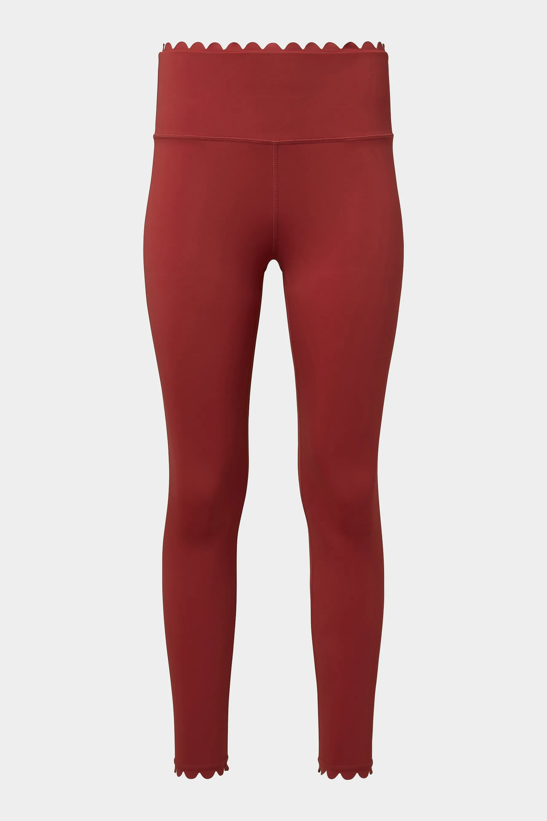 Scallop Legging - Mineral Red