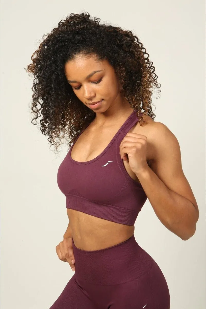 Seamless Sports Bra - Dark Burgundy