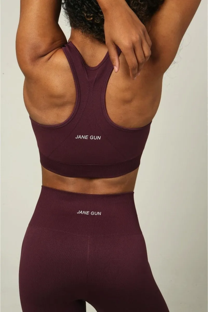 Seamless Sports Bra - Dark Burgundy