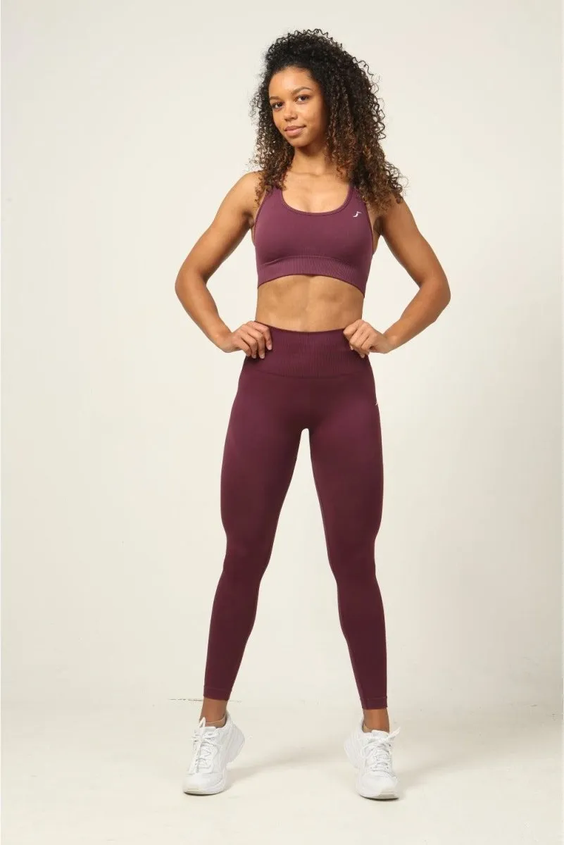 Seamless Sports Bra - Dark Burgundy