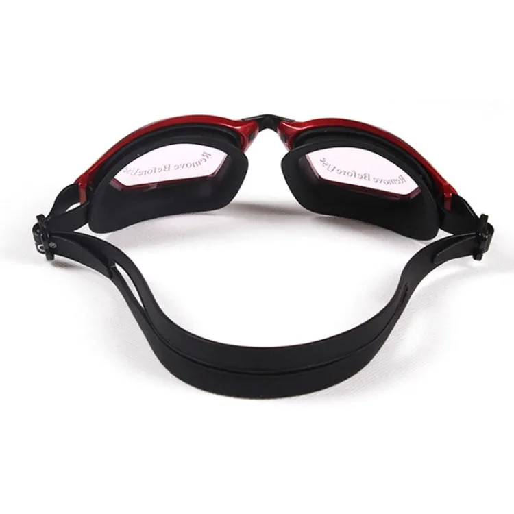 SG9017 Waterproof and Anti-fog Adult High-definition Large Frame Swimming Goggles for Men and Women(Red)