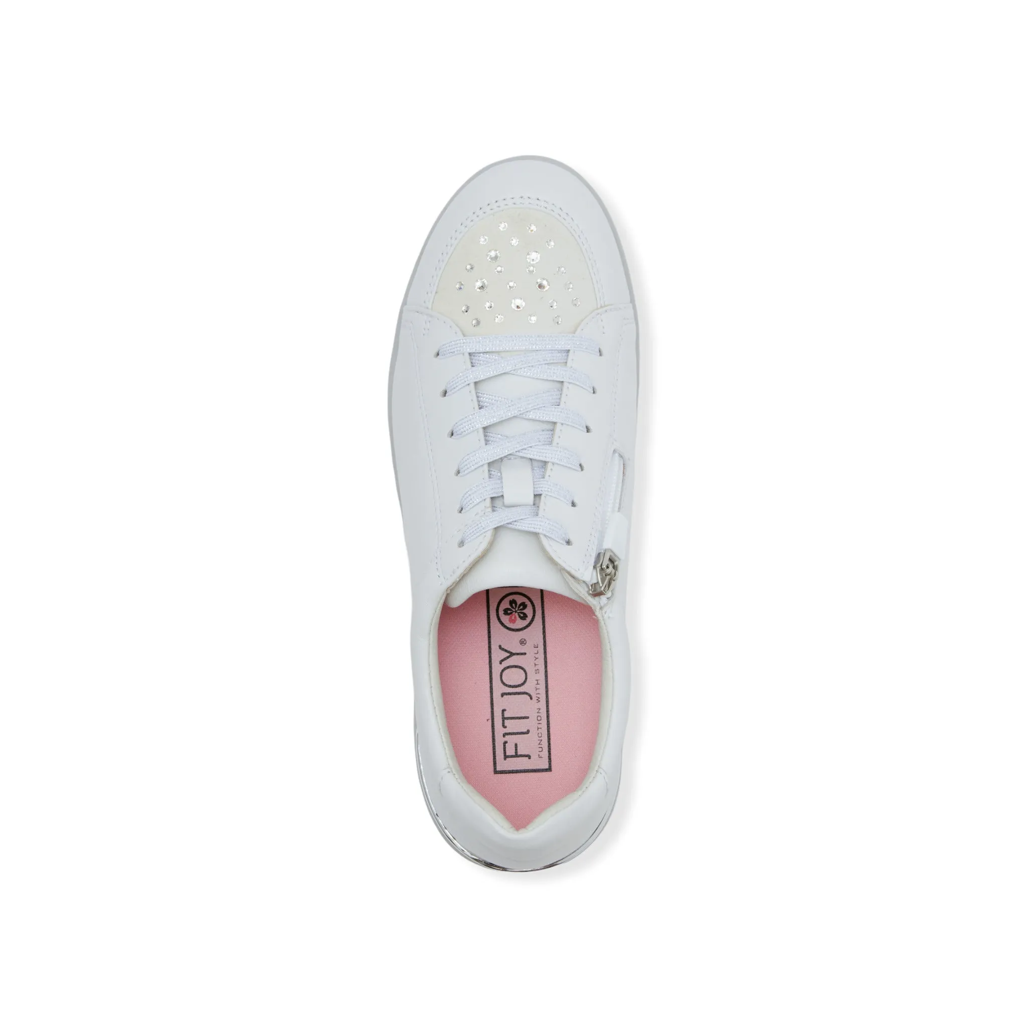 Sheepskin Raised heel sneakers with Swarovski crystal #FJ032