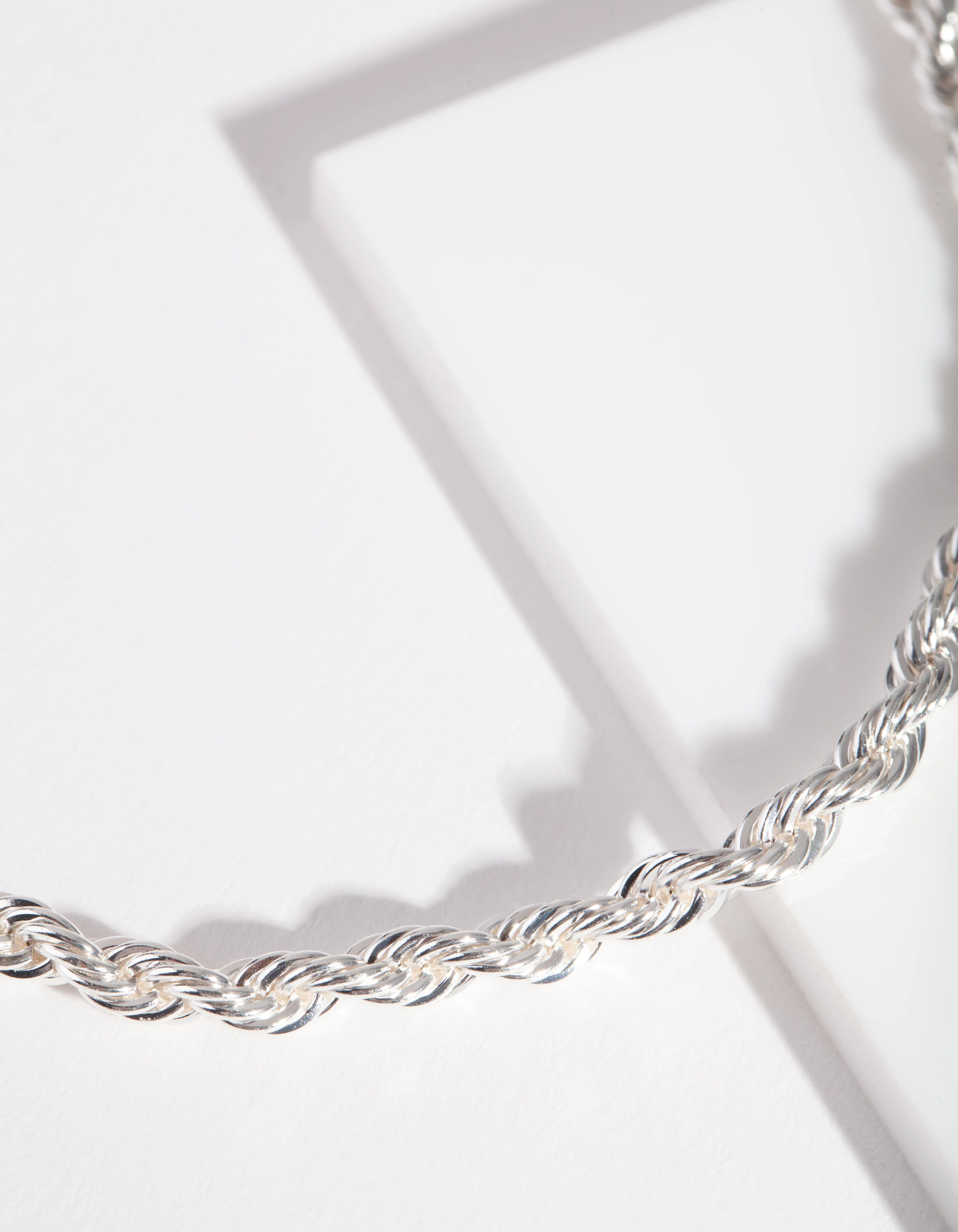 Silver Rope Chain Anklet