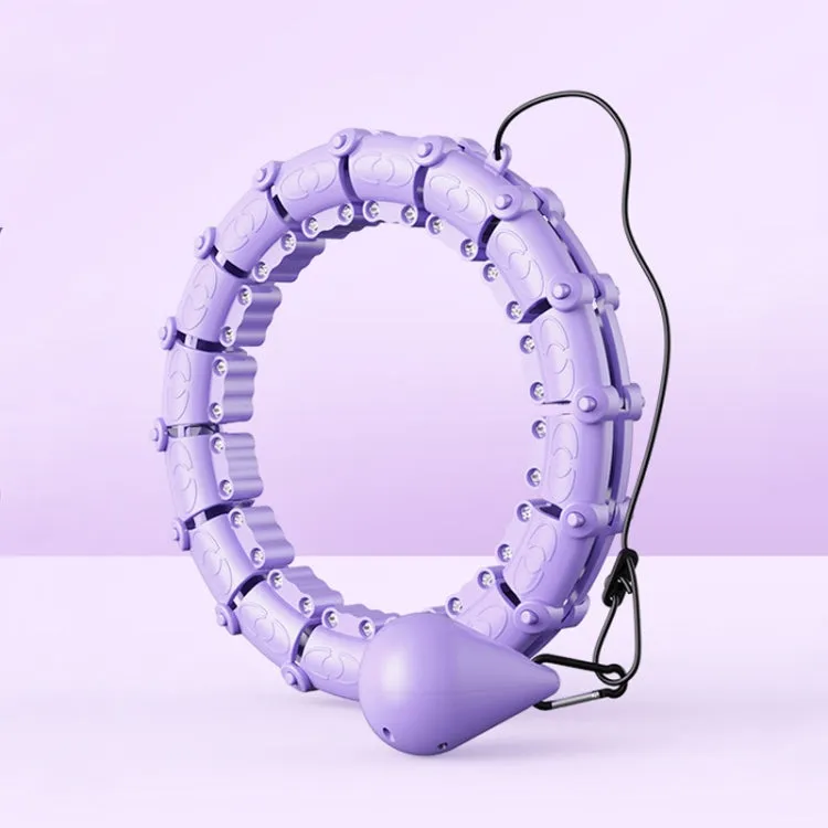 Smart Thin Waist Ring Women Will Not Fall Off Detachable Abdominal Ring Fitness Equipment, Size: 21 Knots(Purple)