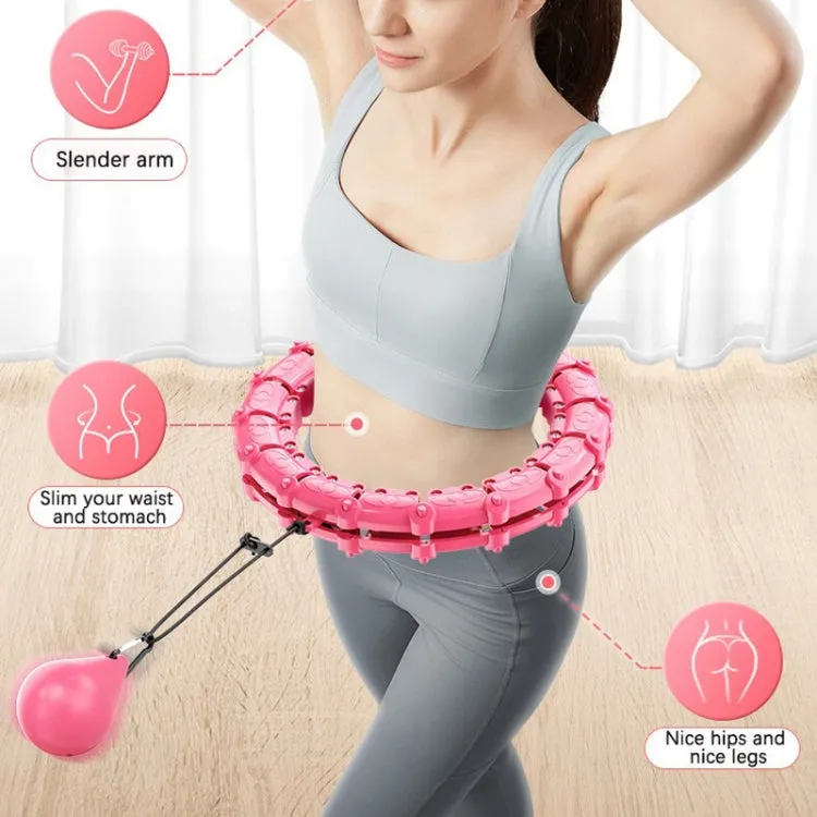 Smart Thin Waist Ring Women Will Not Fall Off Detachable Abdominal Ring Fitness Equipment, Size: 21 Knots(Purple)