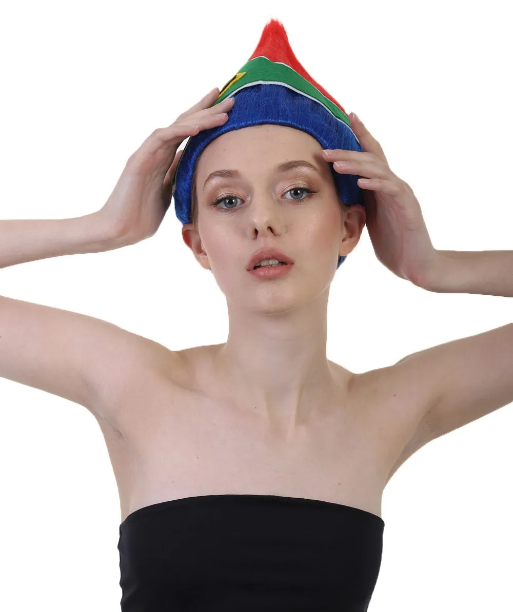 South Africa Flag Troll Wig | National Pride Multicolor Sport Wigs | Premium Breathable Capless Cap