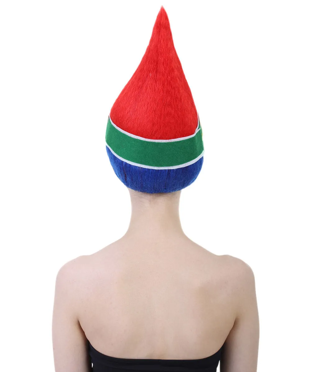 South Africa Flag Troll Wig | National Pride Multicolor Sport Wigs | Premium Breathable Capless Cap