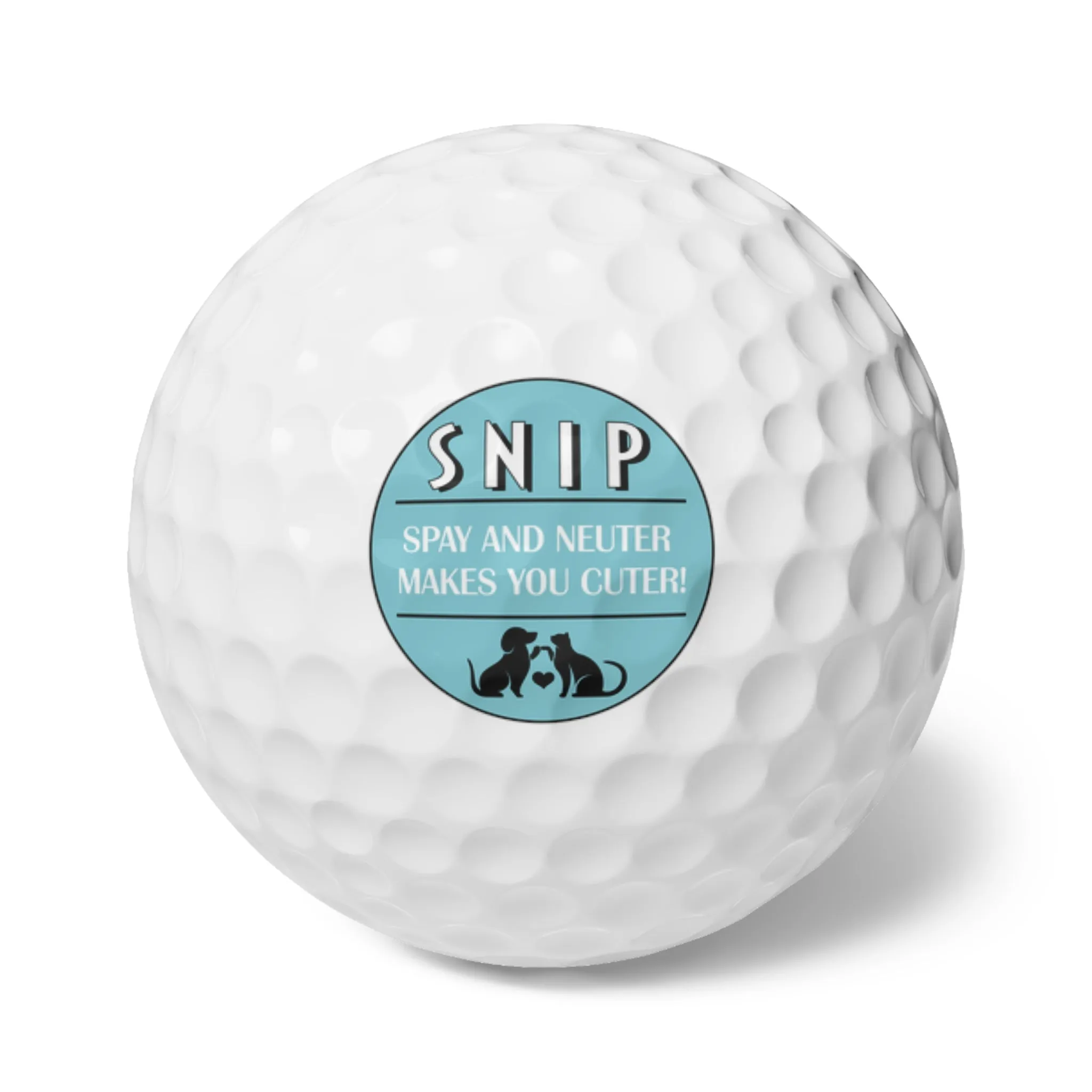 Spay & Neuter Makes You Cuter - SNIP Golf Balls, 6pcs