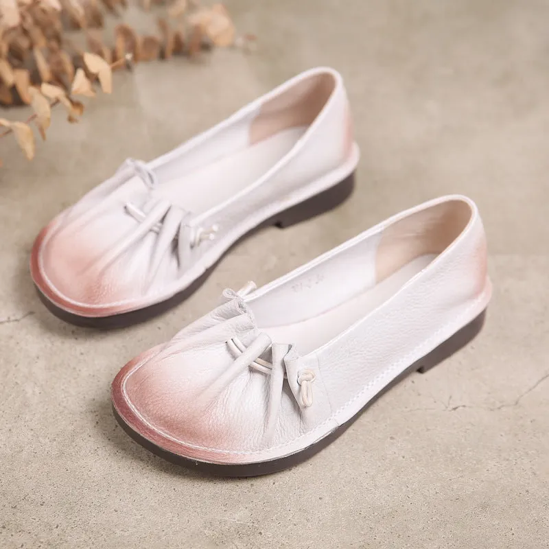 Spring Handmade Wrinkled Textured Retro Shoes | Gift Shoes