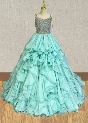 Stunning Mint Pageant Dress for Teenage Girl