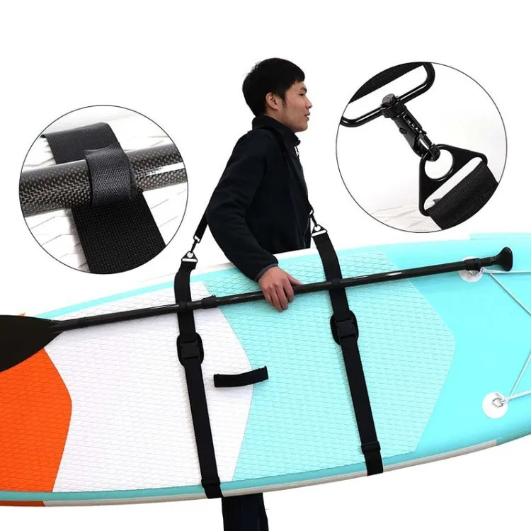 Surfboard Thickened Shoulder Strap Multifunctional Adjustable Lashing Strap(Black)