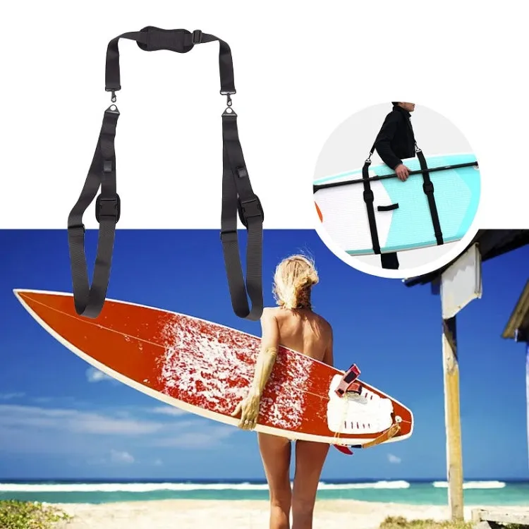 Surfboard Thickened Shoulder Strap Multifunctional Adjustable Lashing Strap(Black)