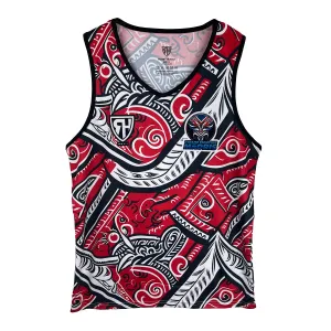 Taiaha Fighting Maoris Mens Rugby Singlet