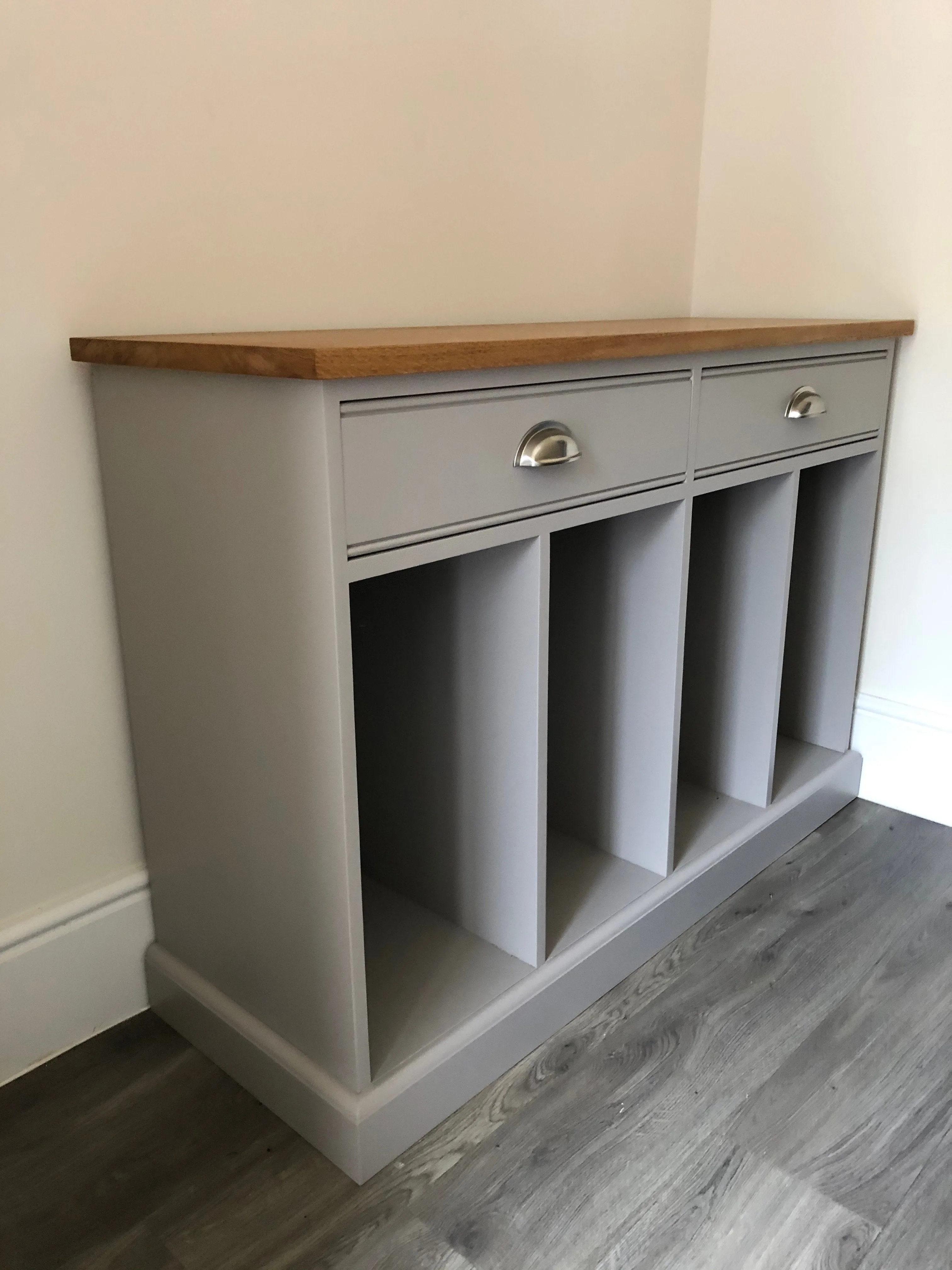 Tall Sussex Open Storage Sideboard