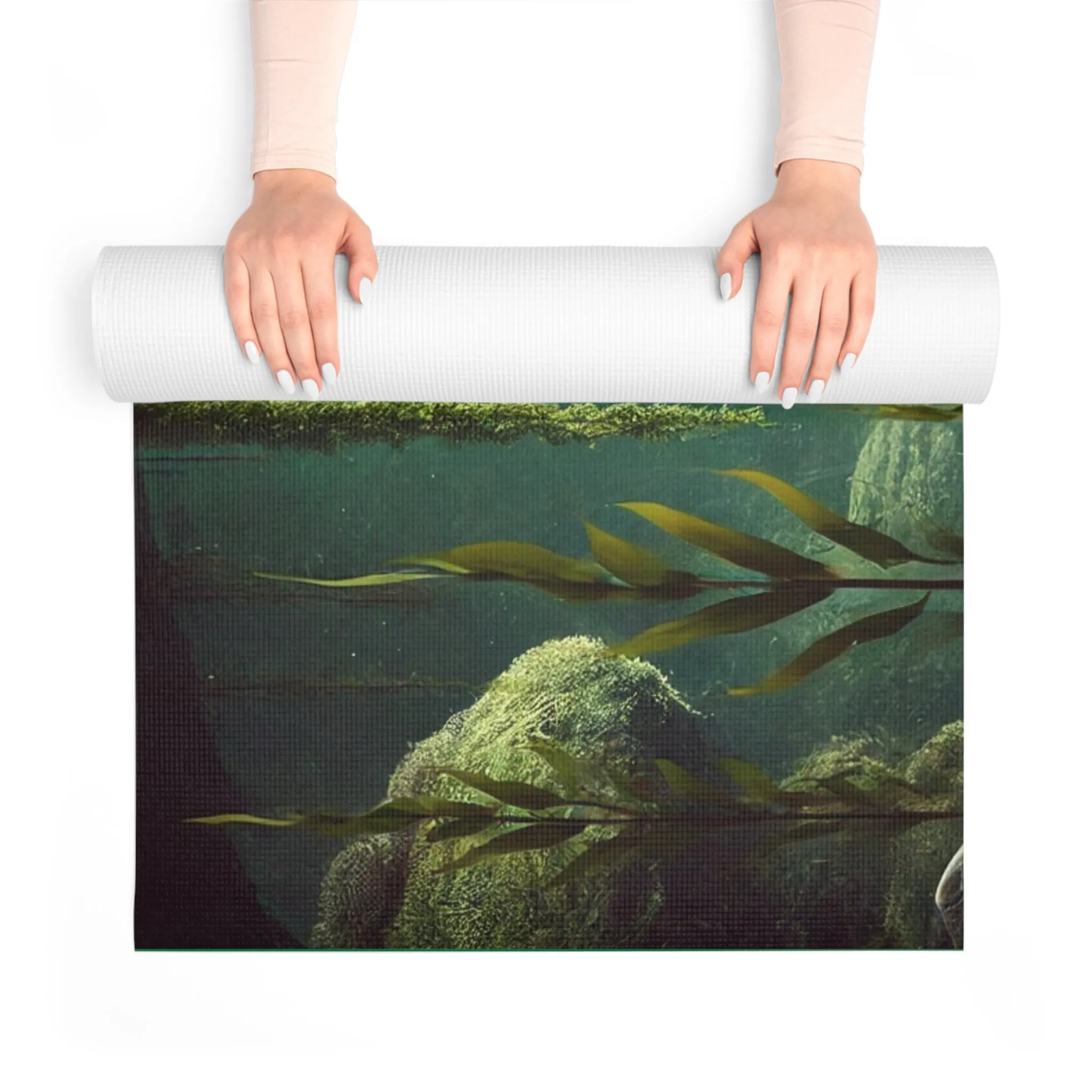 Taurus: The Guardian of the Deep Earth Foam Yoga Mat