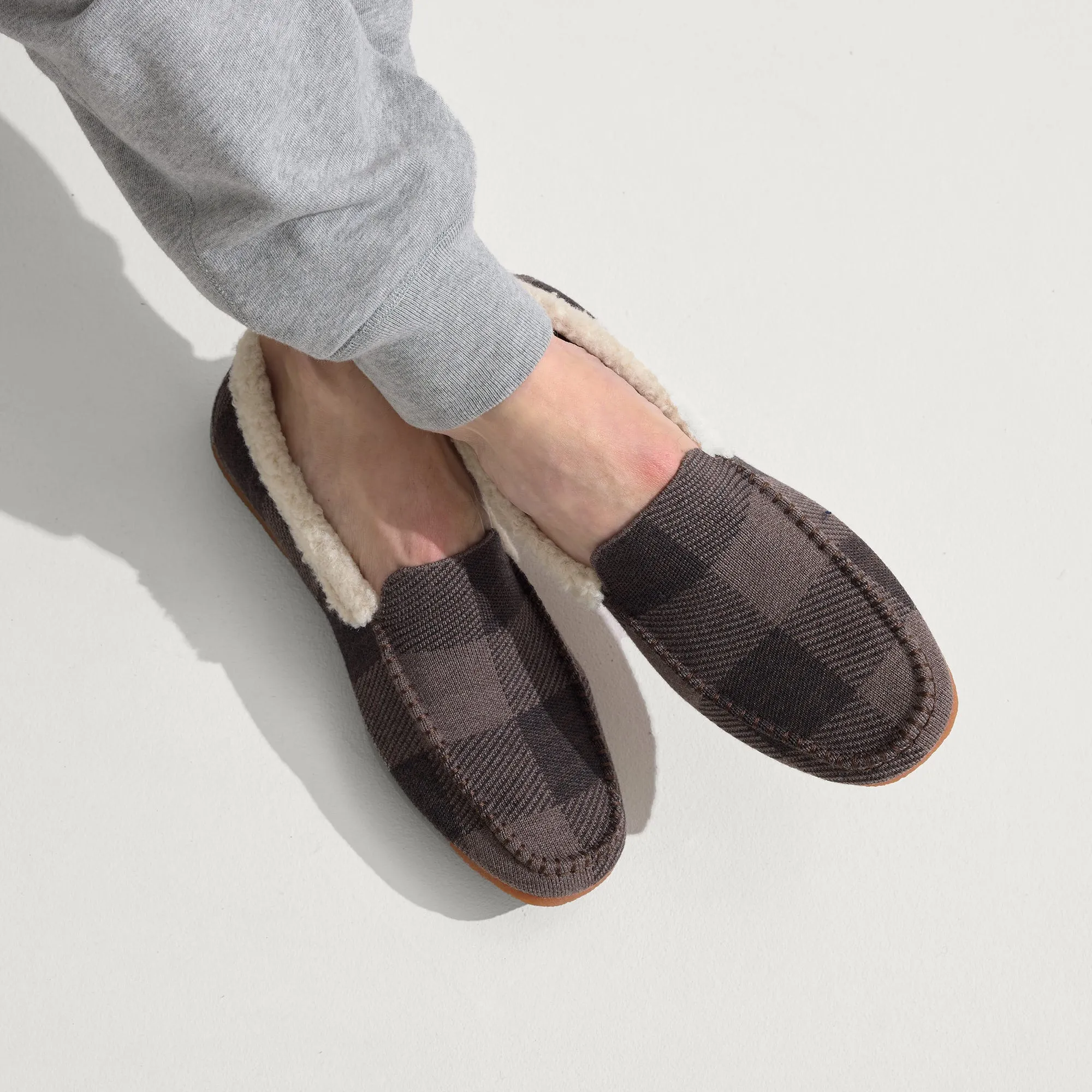 The Men's Slipper - Brown Buffalo Check