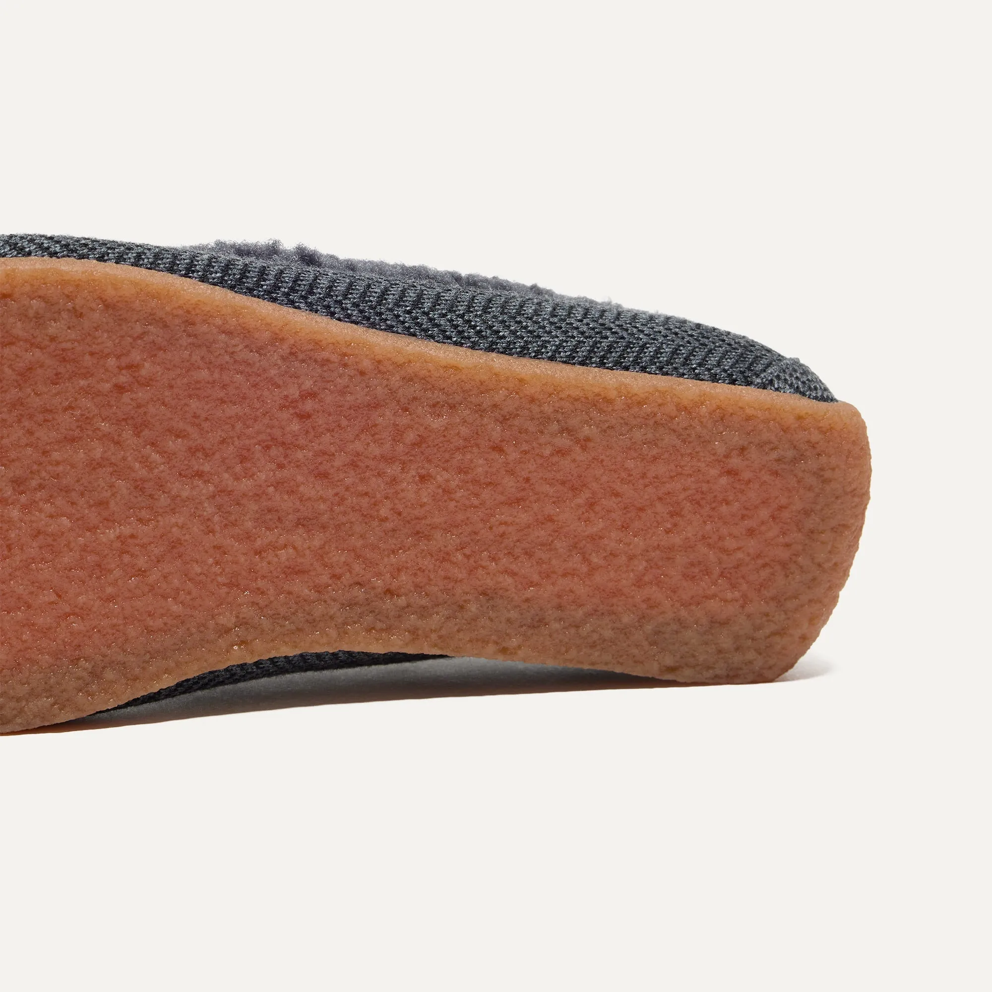 The Men's Slipper - Charcoal Herringbone