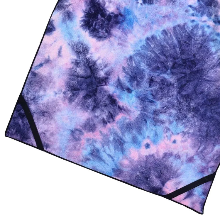 Tie Dye Microfiber Beach Recliner Cover Absorbent Quick Dry Recliner Mat(Blue)